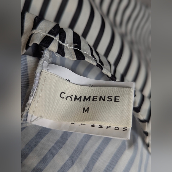 Commense Monochrome Striped Strapless Dress - Picture 11 of 12